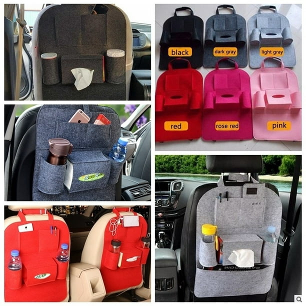 Auto Car Seat Back Multi-Pocket Storage Bag Organizer Holder Hanger Bag Black 